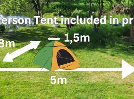 Riverside Bliss Idyllic Camp, 3 Man Tent Incl, near Tvedestrand and Arendal, hotel with parking in Vegårshei