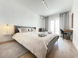 Caramel Comforts with Sea View in Stinjan only 300 m from the Beach, free parking