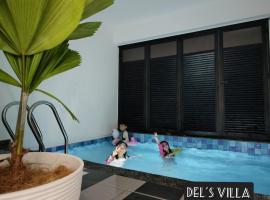 Dels Villa with private pool near UIA Batu Caves Gombak, hotel i Batu Caves