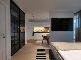 Albatross RELAX seaside design apartment with terrace, spa hotel in Ķesterciems