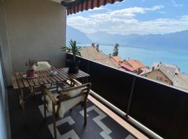 Studio vue Lac, hotell med parkeringsplass i Montreux