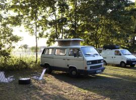 Einfachlosmachen-BulliBus, campsite in Aulosen