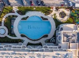 Golden leaf, swimming pool view