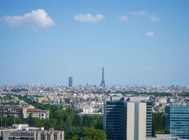 Vue panoramique sur Paris : Sublime appartement au centre de Courbevoie – apartament w mieście Courbevoie