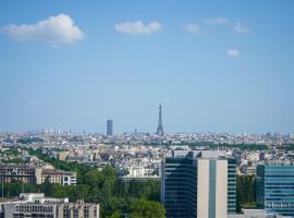 Vue panoramique sur Paris : Sublime appartement au centre de Courbevoie, sewaan penginapan di Courbevoie