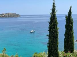 Villa Nafsika stunning view on the Aegean Sea、アイイ・アポストロのホテル