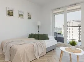 Ursus Sunny Studio for 4 Guests with Parking & Balcony by Noclegi Renters