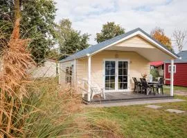 Cozy chalet with covered terrace, in a holiday park on the Leukermeer