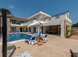 NEW! Luxury Stone Villa Sokol with large pool in Gornje Raštane, hotel with parking in Gorica