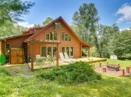 1 Mi to River Cabin with Fire Pit in Milanville!