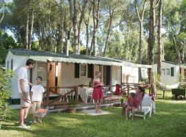 Modern Chalet w Pool Views, hotel in Baia Domizia