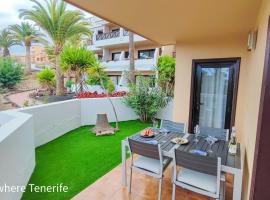 Spacious apartment with private garden in Tenerife south, family hotel in San Miguel de Abona