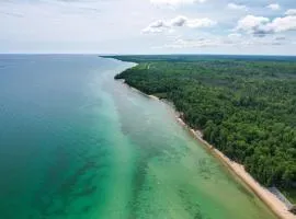 Waterfront Cheboygan Home with Fire Pit