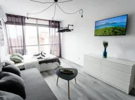Modern studio with see and city view