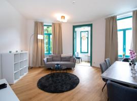 Room&Go: Zentral - Terrasse - Weber Grill – apartament w mieście Halle (Saale)