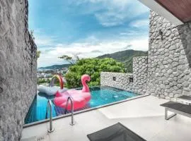 Patong Villa1三卧泳池别墅两个海景房 近班赞江西冷海滩中文管家