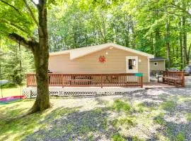 Walk to Beaches: Tree-Lined Pocono Lake Retreat!