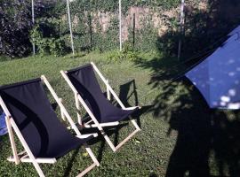 camping under the walnut in your own tent, campsite in Ljubljana