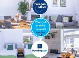 Templar House - Sleeps 6, Special Weekly Monthly Stay Rates, Central Location with FREE Parking, FREE WiFi, Perfect for ALTON TOWERS & M6