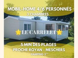 LE CARRELET Mobile-home INSOLITE & COSY 4 à 6 Personnes, casa de campo em Sémussac