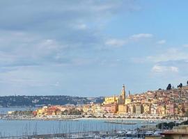 Mansfield vue carte Postale Terrasse Piscine 2, hotel com piscinas em Menton