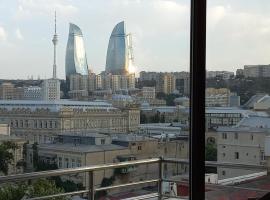 Flame Towers view apartment, bolig ved stranden i Baku