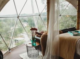 WATERFRONT LUXURY GLAMPING DOME, tented camp en Rogersville