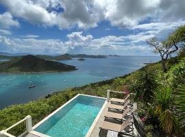 COCONUT BREEZE VILLA: MESMERIZING VIEWS, COOLING TRADEWINDS, familiehotel i Coral Bay