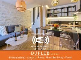 Duplex High Standing 7'➤Fontainebleau⎮45'➤Paris + Terrace, hotel u gradu 'Veneux-les-Sablons'