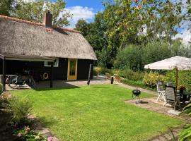 Oasis holiday home in Giethoorn next to canal, boat extra