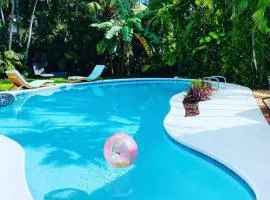 Tropical paradise! Walking distance to the beach!