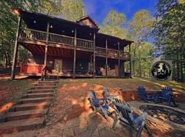 DeerWoodsLodge DOT com-Ellijay Coosawattee River-Sleeps 16-ARCADE-Hot Tub-Fire Pit-Winery's