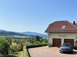 Luxury 10-bed villa with view pool playground, feriehus i Horní Planá