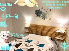 Snowqueen Hotel Apartment Paris-Disney, hotel en Chelles