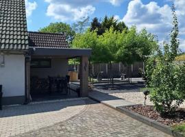 Family Wellness lodge 4 personen Zuid-Holland!，Ooltgensplaat的度假屋