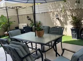 luxury apartment & backyard