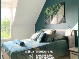 Chambre Evasion - SDB WC Privatif - Entrée autonome - Grande TV NETFLIX โรงแรมในกงเปียญ