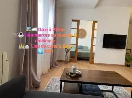 Charmant appartement plein centre 250m de la gare 30mn de Paris