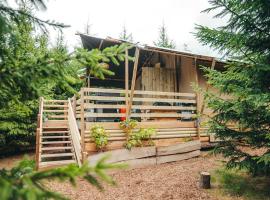 Cosy Forest Lodge, luxury tent in Penrhôs