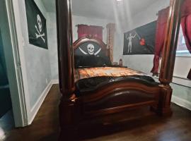 Pirate Seeking crew. Downtown Fort Smith, hotel with parking in Fort Smith