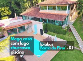 Mega Casa em sítio churrasco piscina em Ipiabas RJ, ξενοδοχείο που δέχεται κατοικίδια σε Barra do Pirai