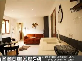 Studio - Confort - Climatisé - Le Refuge de Charles - Jardin