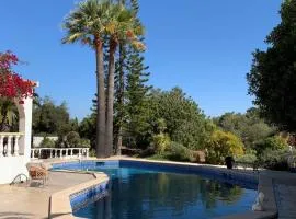 Studio de la Casa Paraiso avec, en plus, une terrasse privative extérieure semi couverte équipée d'un salon d'un coin repas d'une kitchenette, la grande piscine et les jardins sont partagés, à proximité des plages de FUSETA et de la RIA FORMOSA