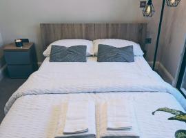 Double bedroom, private bathroom with free parking in Town Centre, habitación en casa particular en Shrewsbury