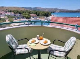 Holiday apartment in Zaboric with sea view, balcony, air conditioning, WiFi 5177-3
