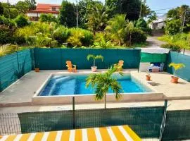 Maison d'une chambre avec piscine partagee terrasse amenagee et wifi a Petit Bourg
