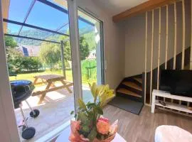 Les trois chalets - jardin terrasse 7 personnes - Saint Mamet Luchon