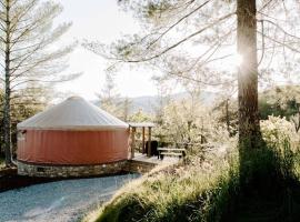 Santeetlah @ Sky Ridge Yurts, луксозен къмпинг в Брайсън Сити