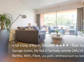 Aix Centre Cosy Calme Garage Terrasse，位于艾克斯莱班的酒店