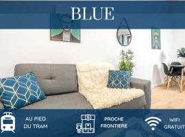HOMEY BLUE - Petit Studio - Proche tram - Proche frontière - Wifi - Confortable, hotel din Gaillard